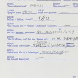 Western questionnaire, answ...