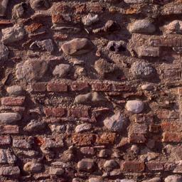 Brick and stone wall, detai...