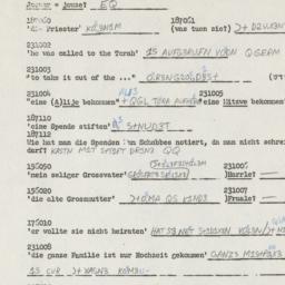 Western questionnaire, answ...