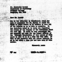 Letter from Rowena S. Hadse...