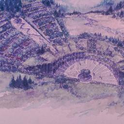 Aerial perspective drawing.