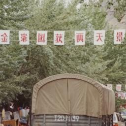 Street and Banners in Lhasa