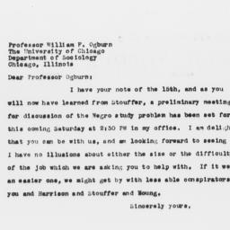Letter from Frederick P. Ke...