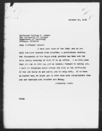 Letter from Frederick P. Keppel to William F. Ogburn, October 21, 1940