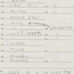 Eastern questionnaire, answ...