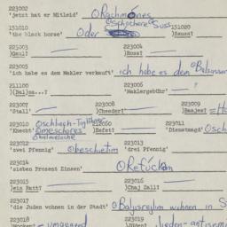 Western questionnaire, answ...