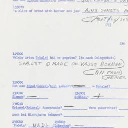 Western questionnaire, answ...