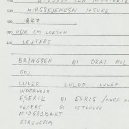 Eastern questionnaire, answ...