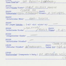 Western questionnaire, answ...