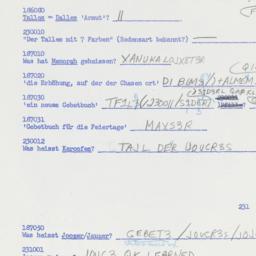 Western questionnaire, answ...