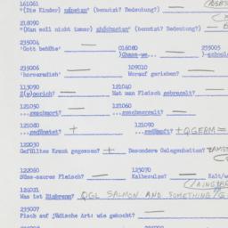 Western questionnaire, answ...