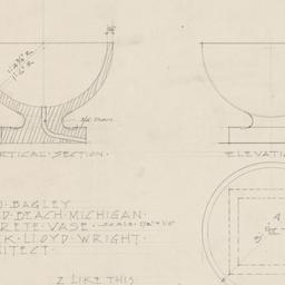 Concrete vase design details