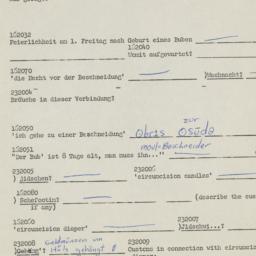 Western questionnaire, answ...