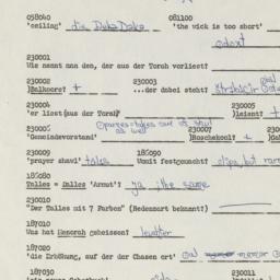 Western questionnaire, answ...