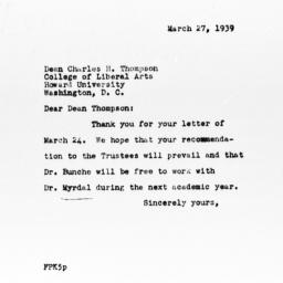 Letter from Frederick P. Ke...