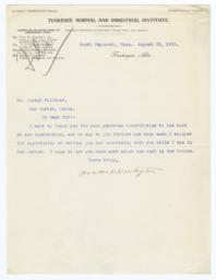 Typed Letter, Signed, To Joseph Pulitzer
