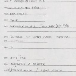 Eastern questionnaire, answ...