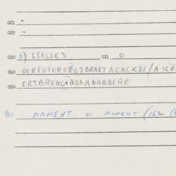 Eastern questionnaire, answ...
