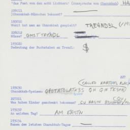 Western questionnaire, answ...