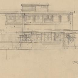 Exterior elevation, sketch ...