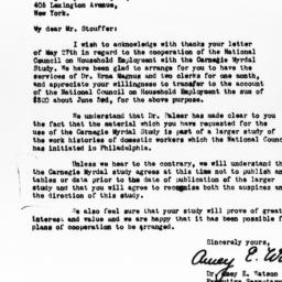 Letter from Amey E. Watson ...