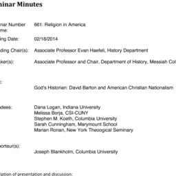 Minutes, 2014-02-18. Religi...