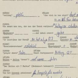 Western questionnaire, answ...