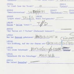 Western questionnaire, answ...
