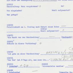 Western questionnaire, answ...