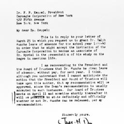 Letter from Charles H. Thom...