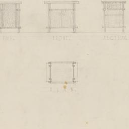 Taboret table details