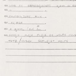 Eastern questionnaire, answ...