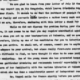 Letter from Charles Dollard...