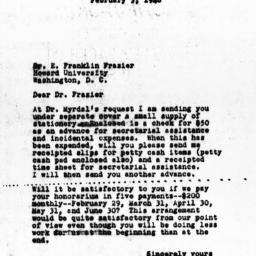 Letter from Rowena S. Hadse...
