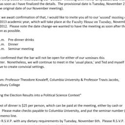 Announcements, 2012-11-13. ...