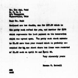 Letter from Rowena S. Hadse...