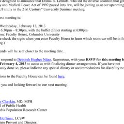 Announcements, 2013-02-13. ...