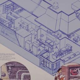 Axonometric drawing with ex...