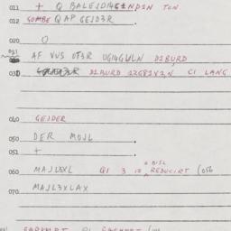 Eastern questionnaire, answ...