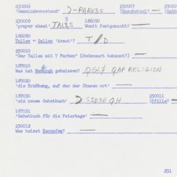 Western questionnaire, answ...