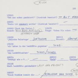 Western questionnaire, answ...