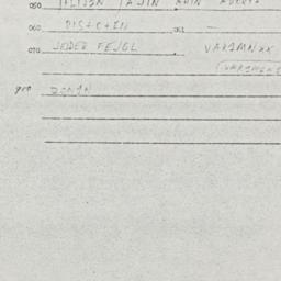 Eastern questionnaire, answ...