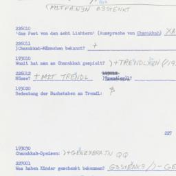Western questionnaire, answ...