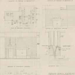 Fireplace elevations, chimn...