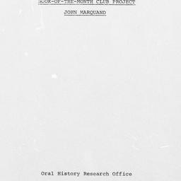 Reminiscences of John P. Ma...