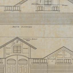 Barn south, east elevations