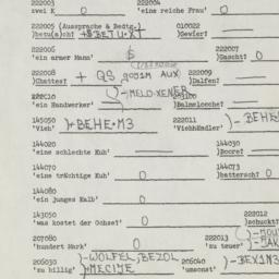 Western questionnaire, answ...
