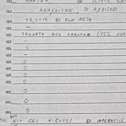 Eastern questionnaire, answ...