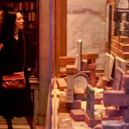 People viewing window display.