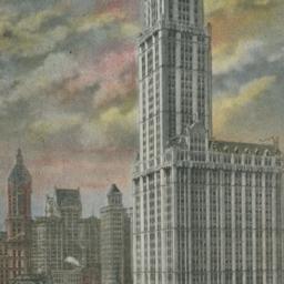 Woolworth Building at Dawn,...